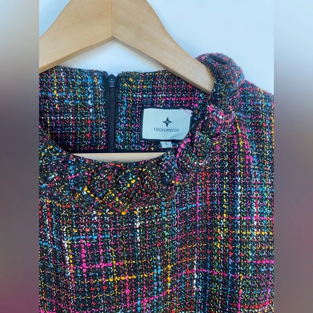 Tuckernuck x Cameran Eubanks Wimberly Dress Multicolor Tweed Jackie Size Small - Picture 4 of 13